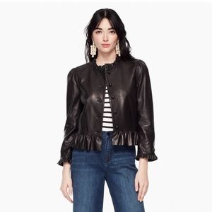 Kate Spade Madison Avenue Violeta Lamb Leather Jacket size small
